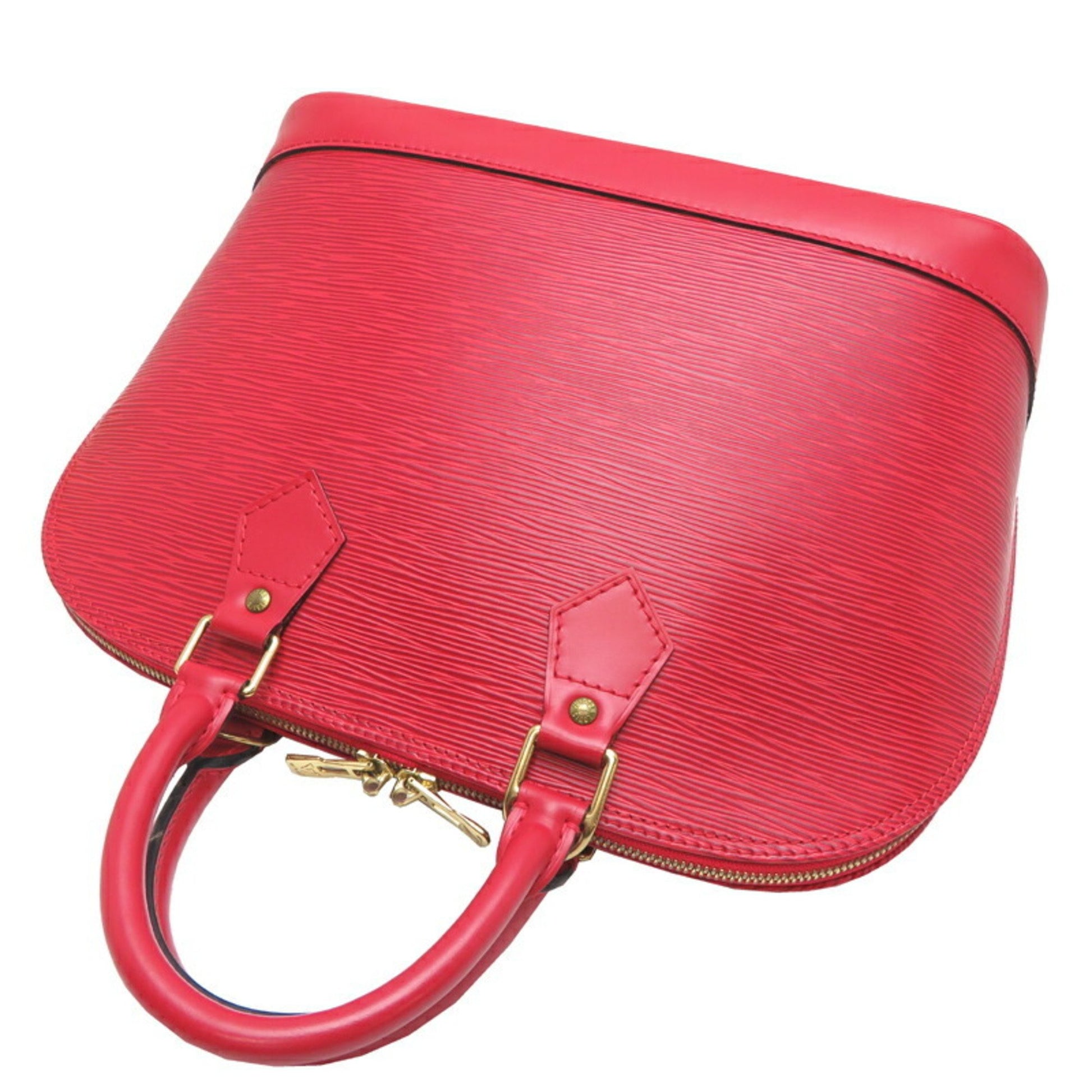 Louis Vuitton Alma, Red, Leather, handbag