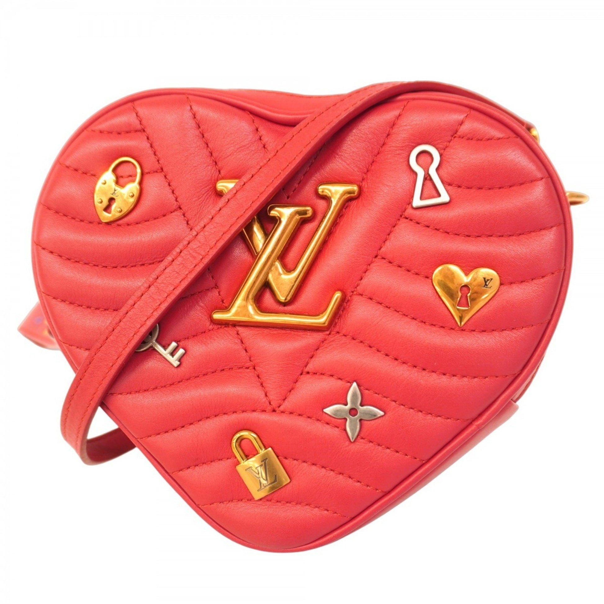 Louis Vuitton New Wave, Red, Leather, shoulder