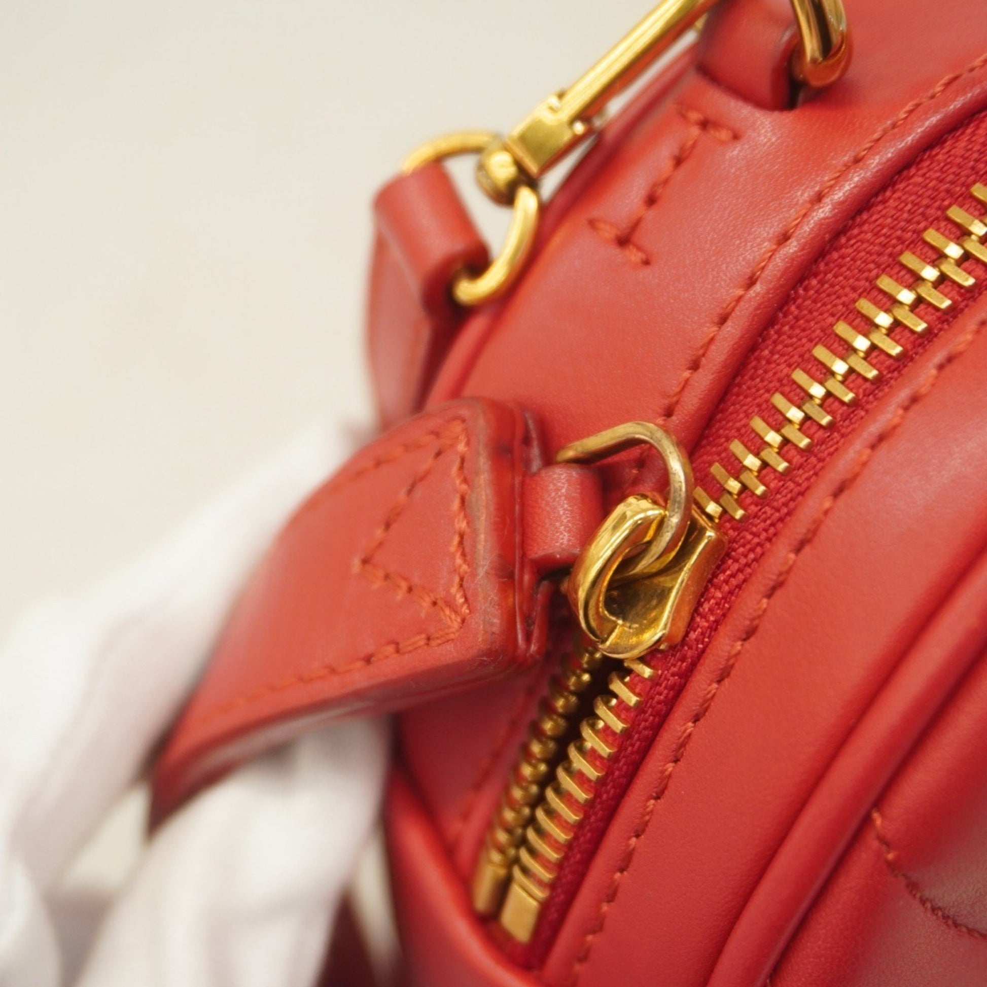 Louis Vuitton New Wave, Red, Leather, shoulder