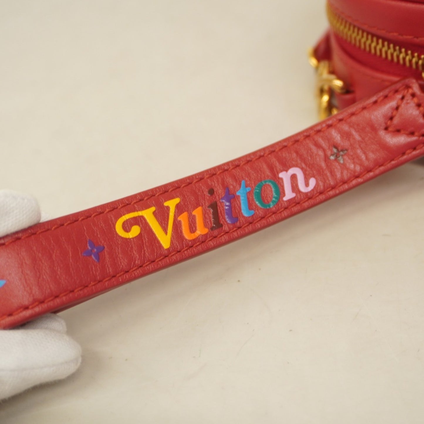 Louis Vuitton New Wave, Red, Leather, shoulder