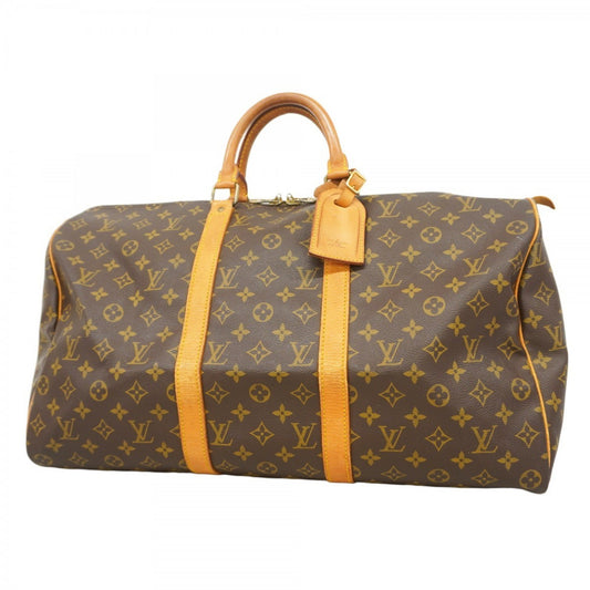 Louis Vuitton Keepall 50, Brown, Canvas, travel