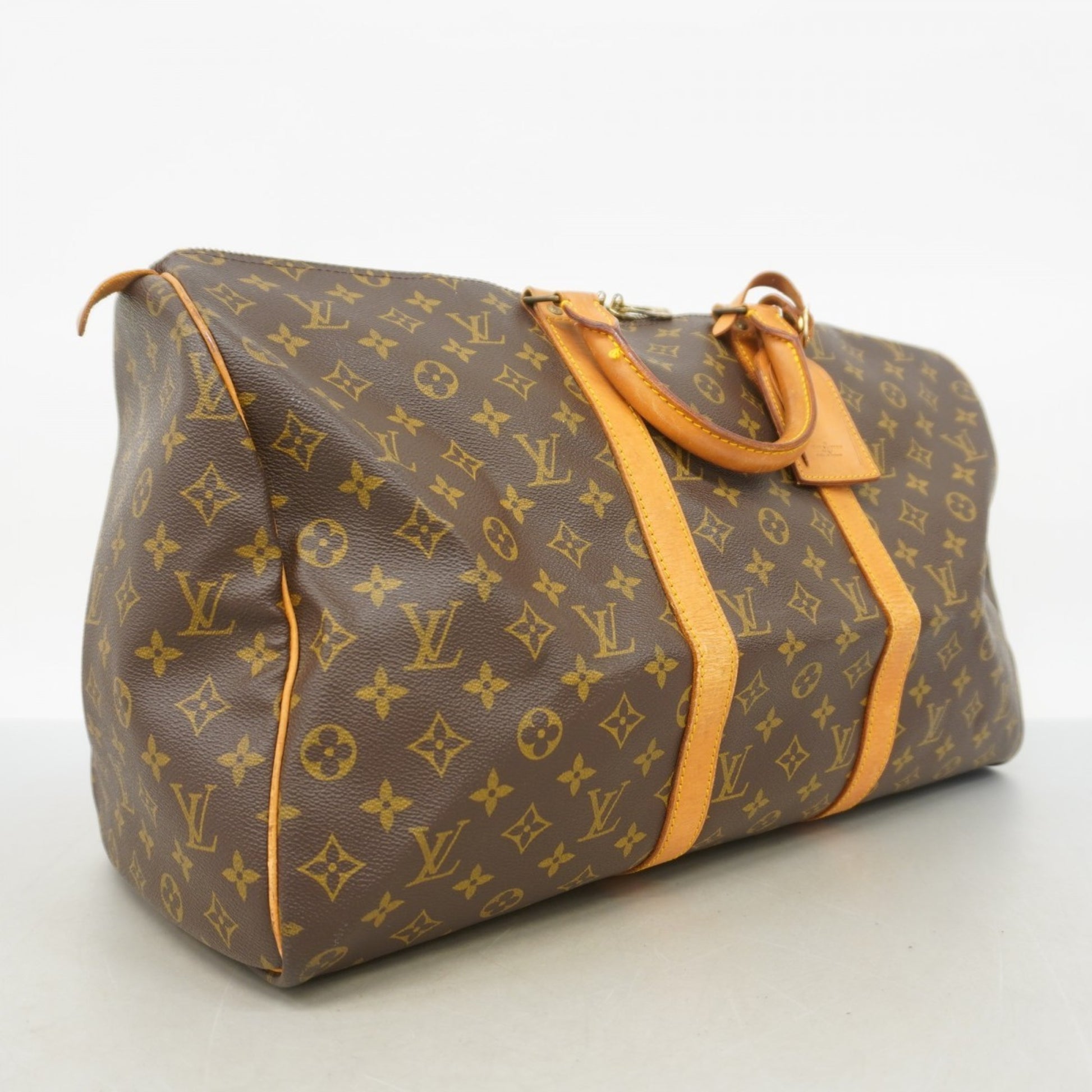 Louis Vuitton Keepall 50, Brown, Canvas, travel