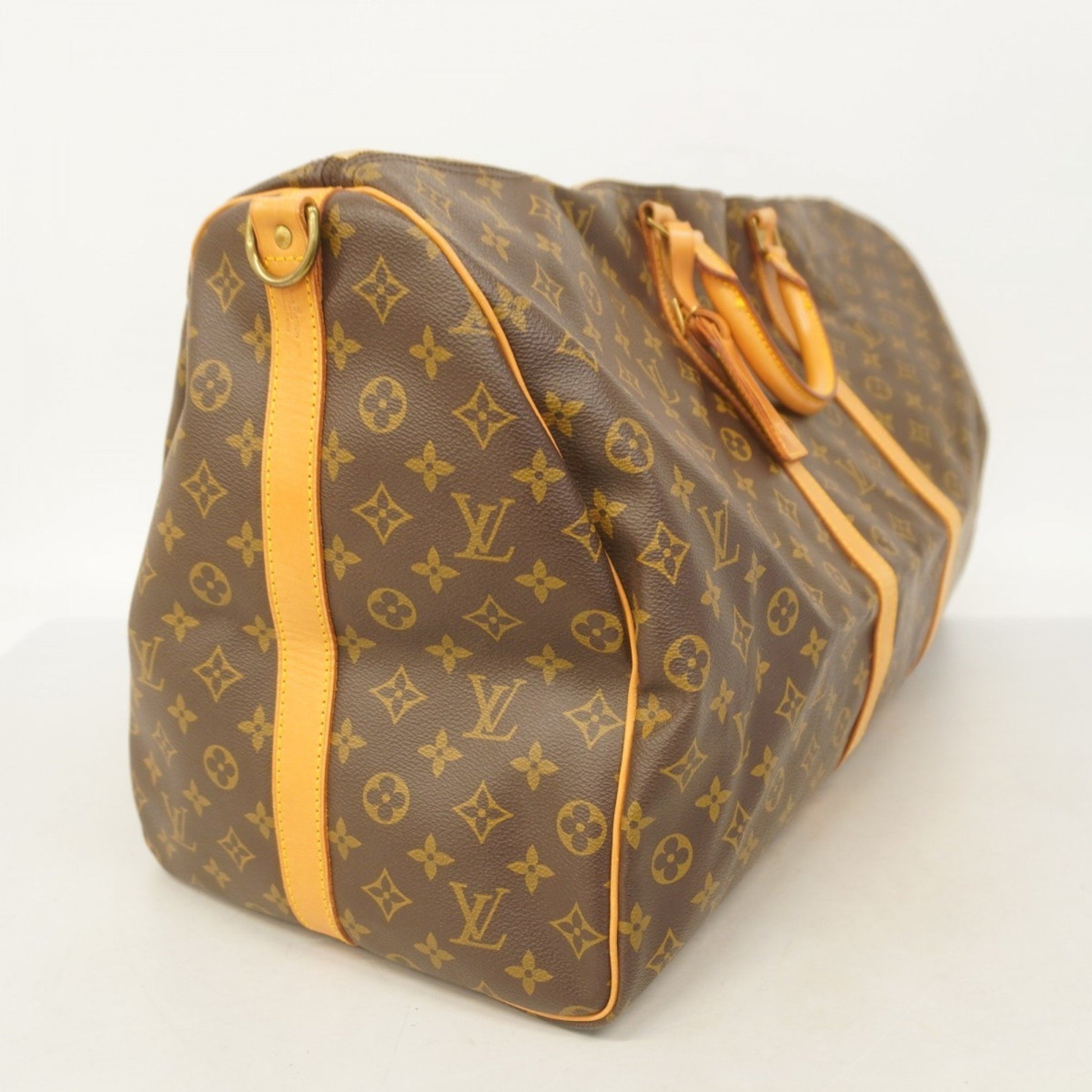 Louis Vuitton Keepall 60, Brown, Canvas, travel