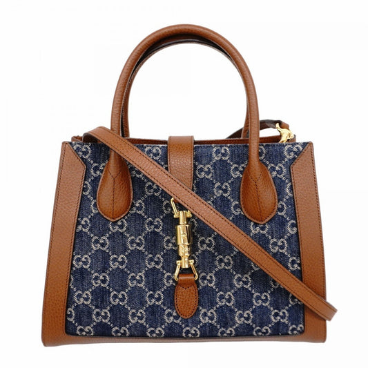 Gucci Jackie, Blue, Denim - Jeans, handbag