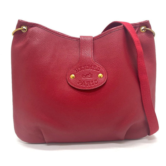 Hermès Rodeo, Red, Leather, shoulder
