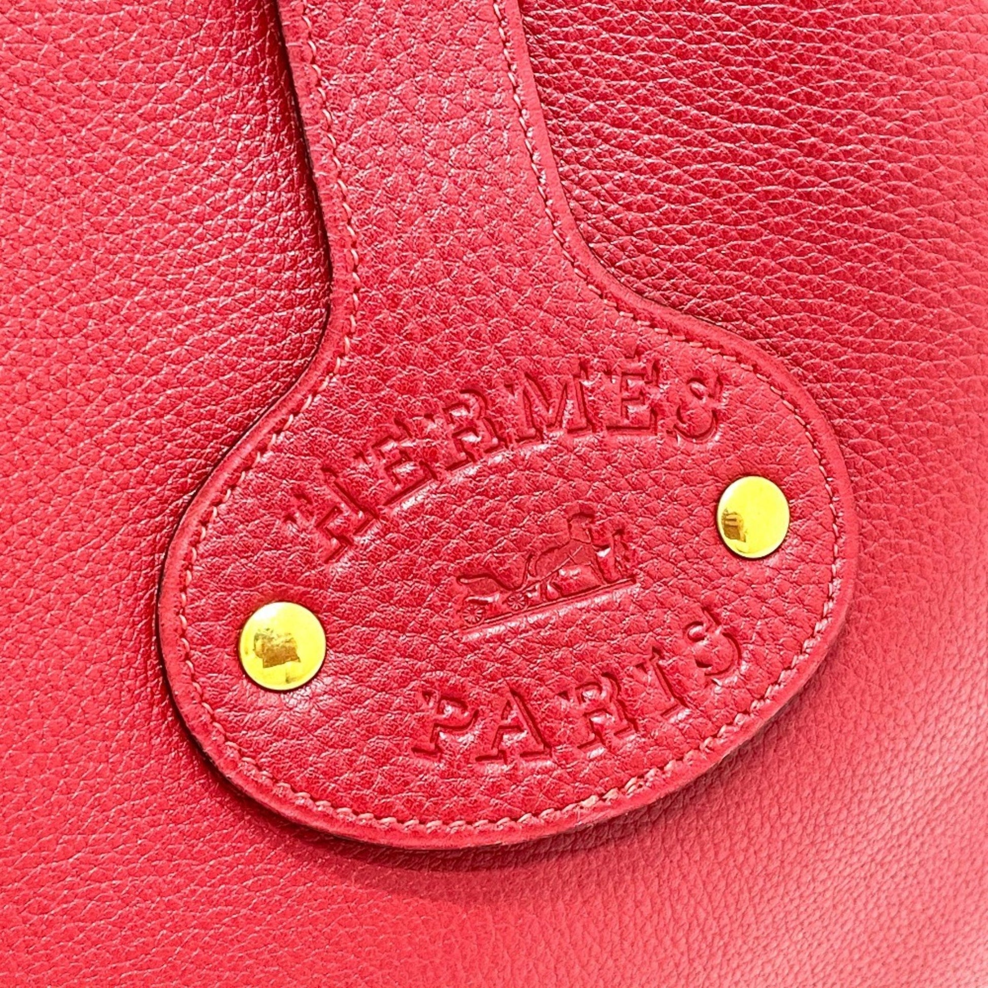 Hermès Rodeo, Red, Leather, shoulder