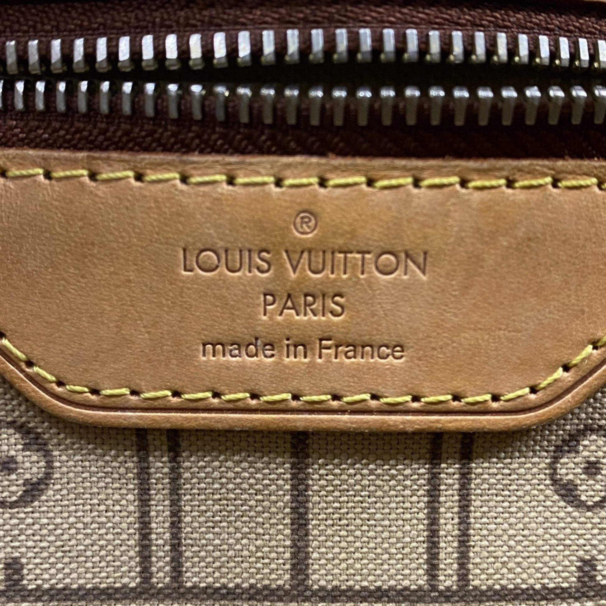 Louis Vuitton Neverfull MM, Brown, Canvas, tote
