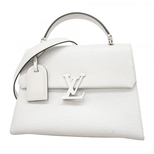 Louis Vuitton Grenelle, White, Leather, handbag
