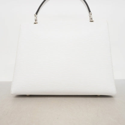 Louis Vuitton Grenelle, White, Leather, handbag