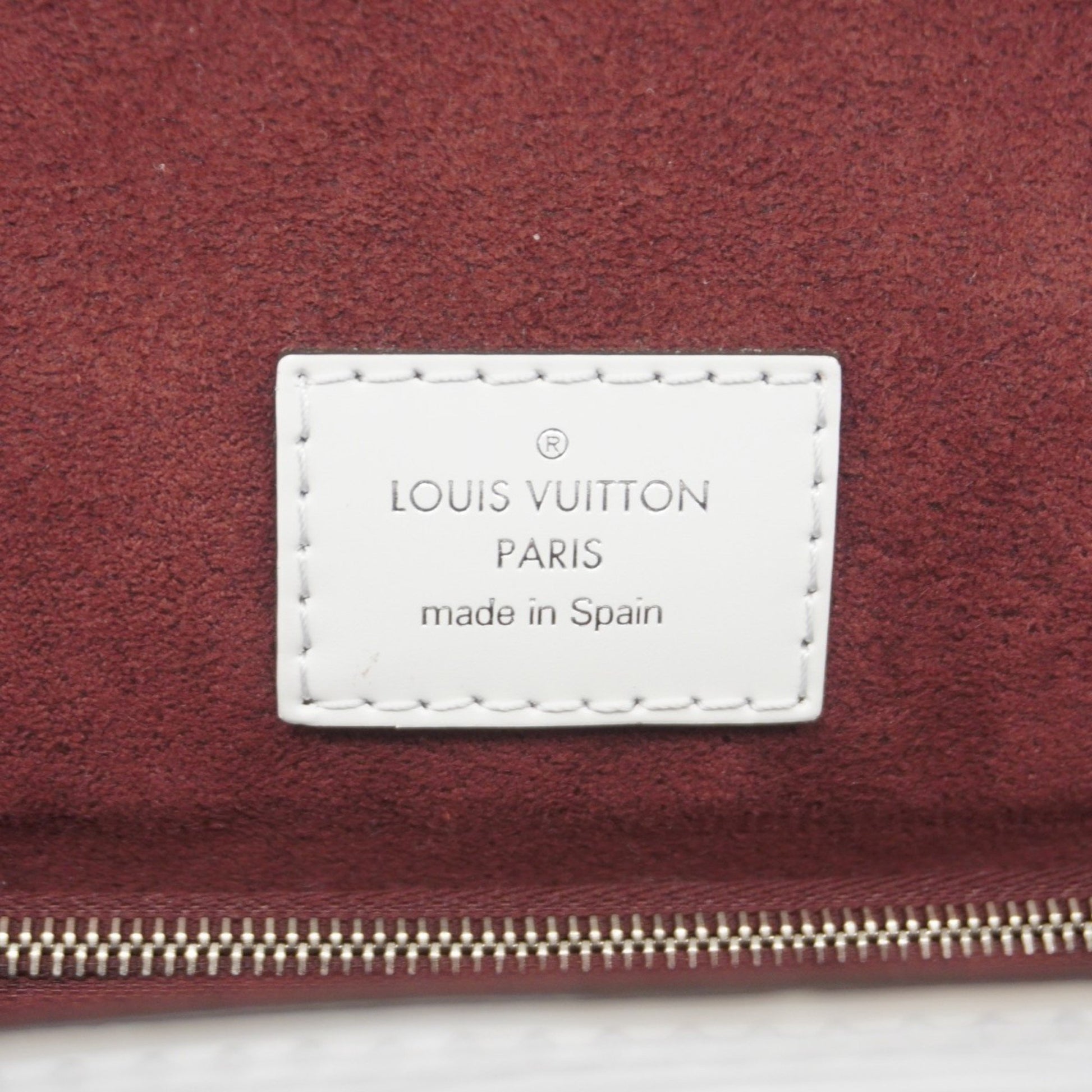 Louis Vuitton Grenelle, White, Leather, handbag