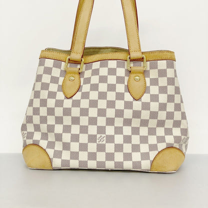 Louis Vuitton Hampstead, White, Canvas, tote