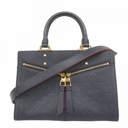 Louis Vuitton Three, Navy, Leather, handbag