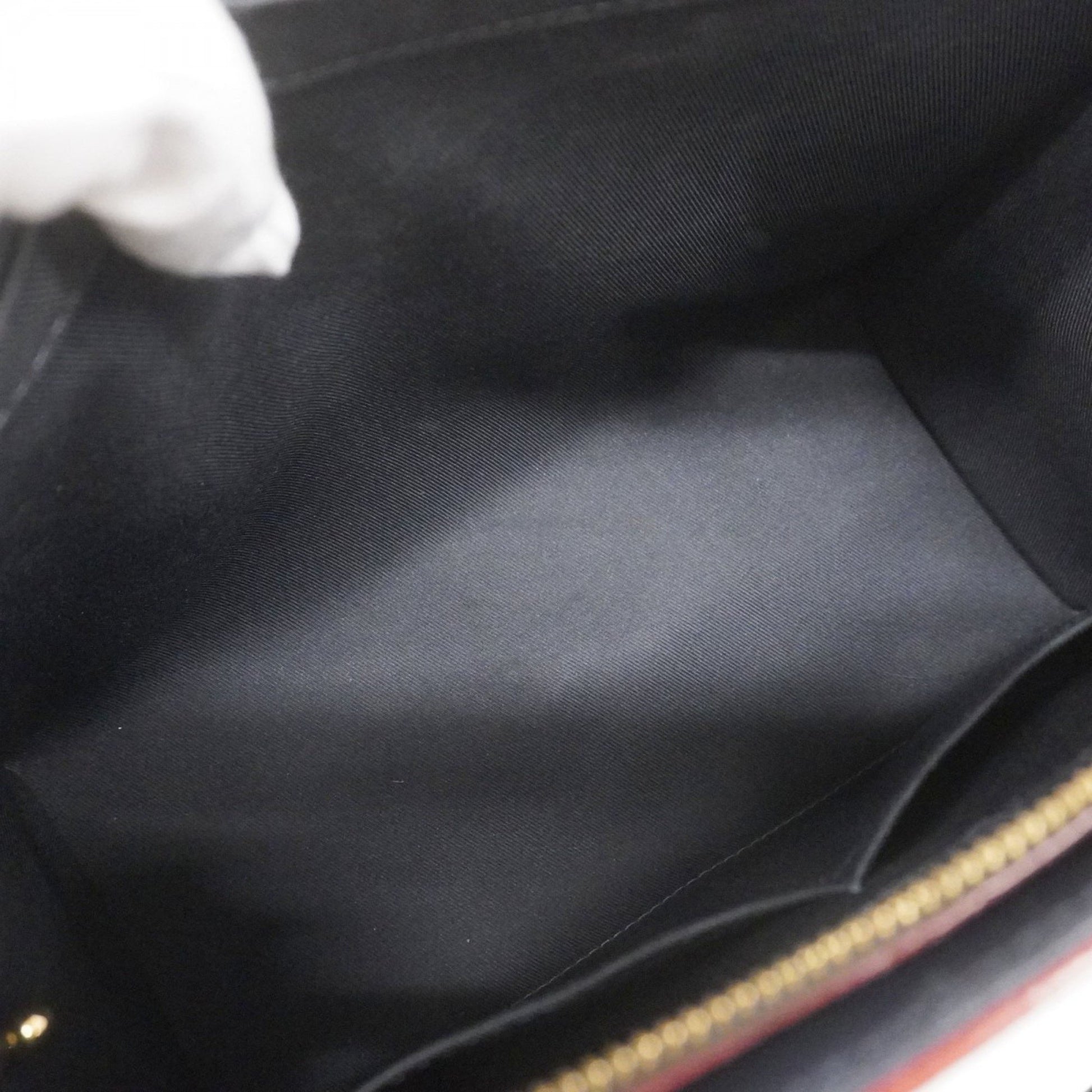 Louis Vuitton Three, Navy, Leather, handbag