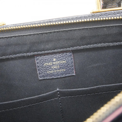 Louis Vuitton Three, Navy, Leather, handbag