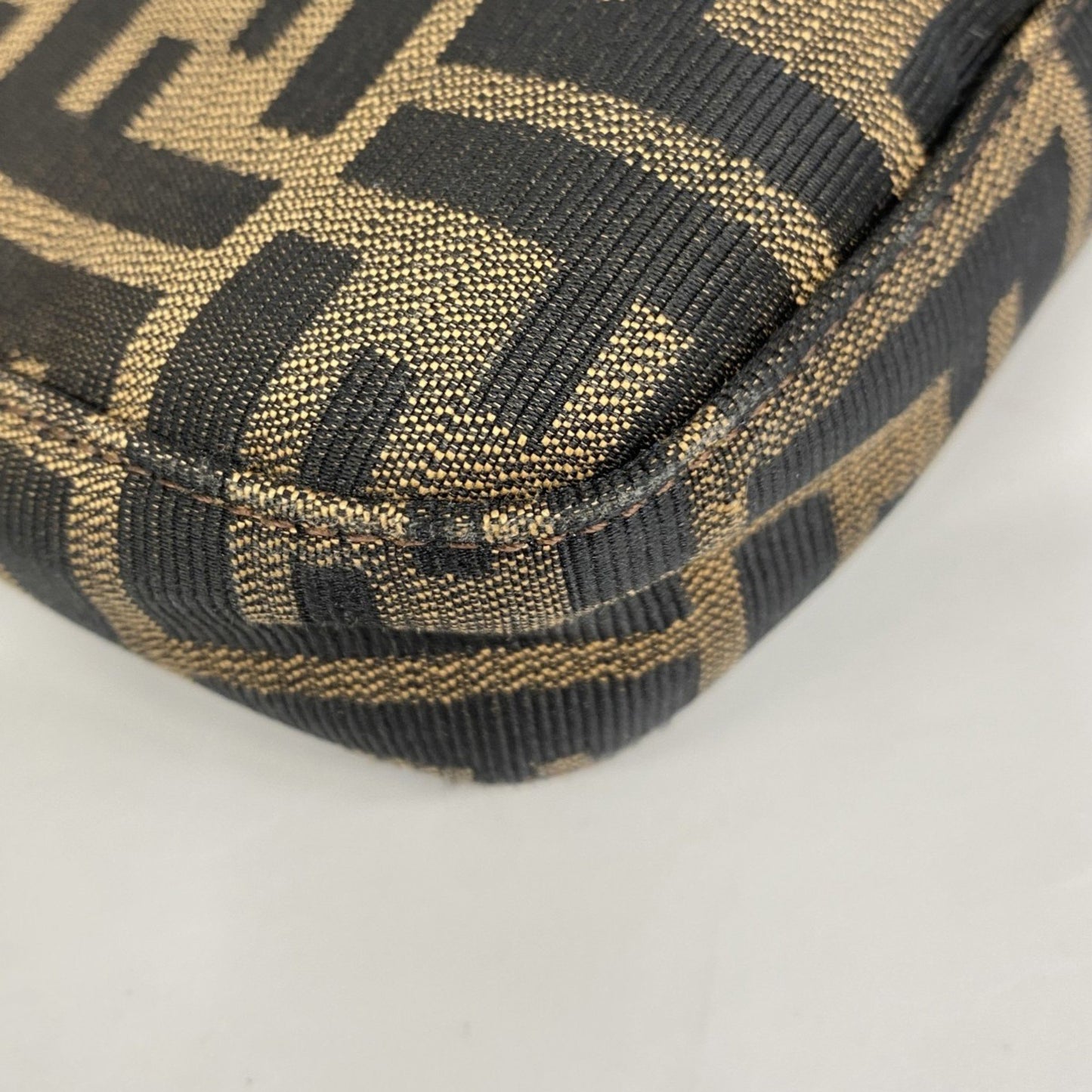 Fendi Zucca, Brown, Canvas, handbag