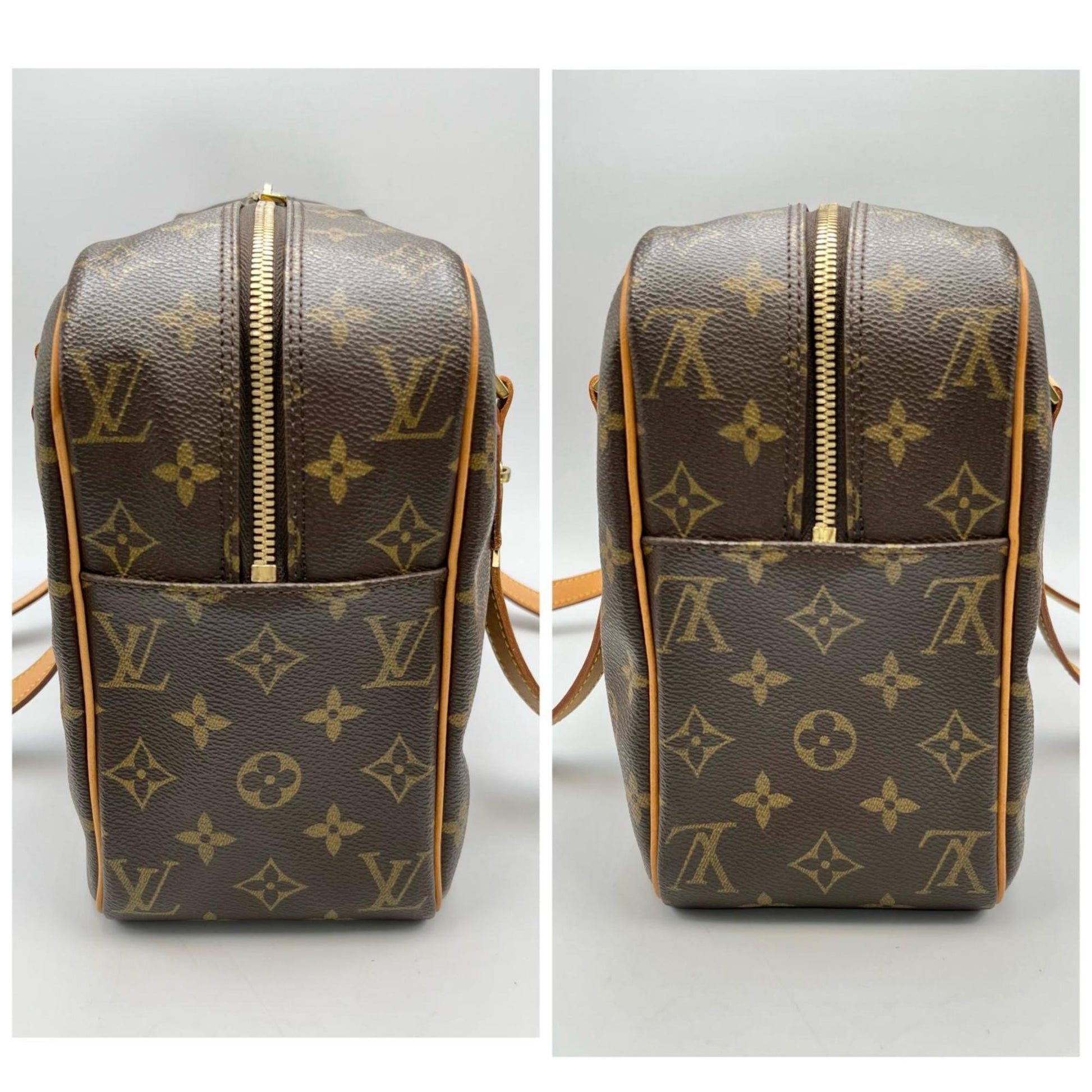 Louis Vuitton Cité, Brown, Canvas, shoulder