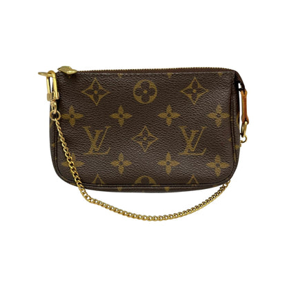 Louis Vuitton Mini Pochette Accessoires, Brown, Canvas, clutch