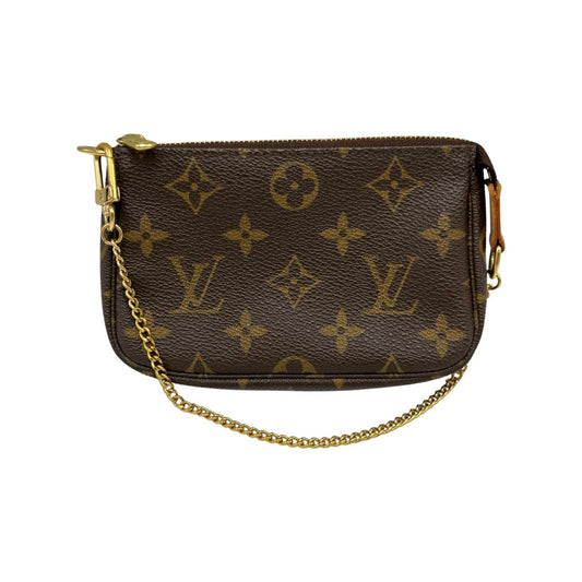 Louis Vuitton Mini Pochette Accessoires, Brown, Canvas, clutch