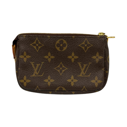 Louis Vuitton Mini Pochette Accessoires, Brown, Canvas, clutch