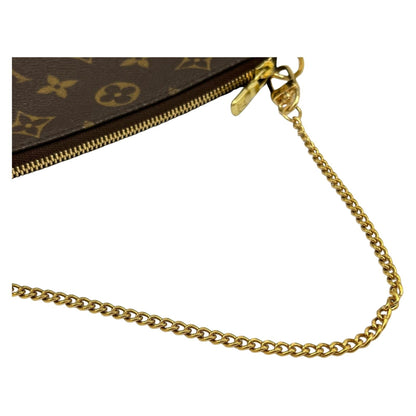 Louis Vuitton Mini Pochette Accessoires, Brown, Canvas, clutch