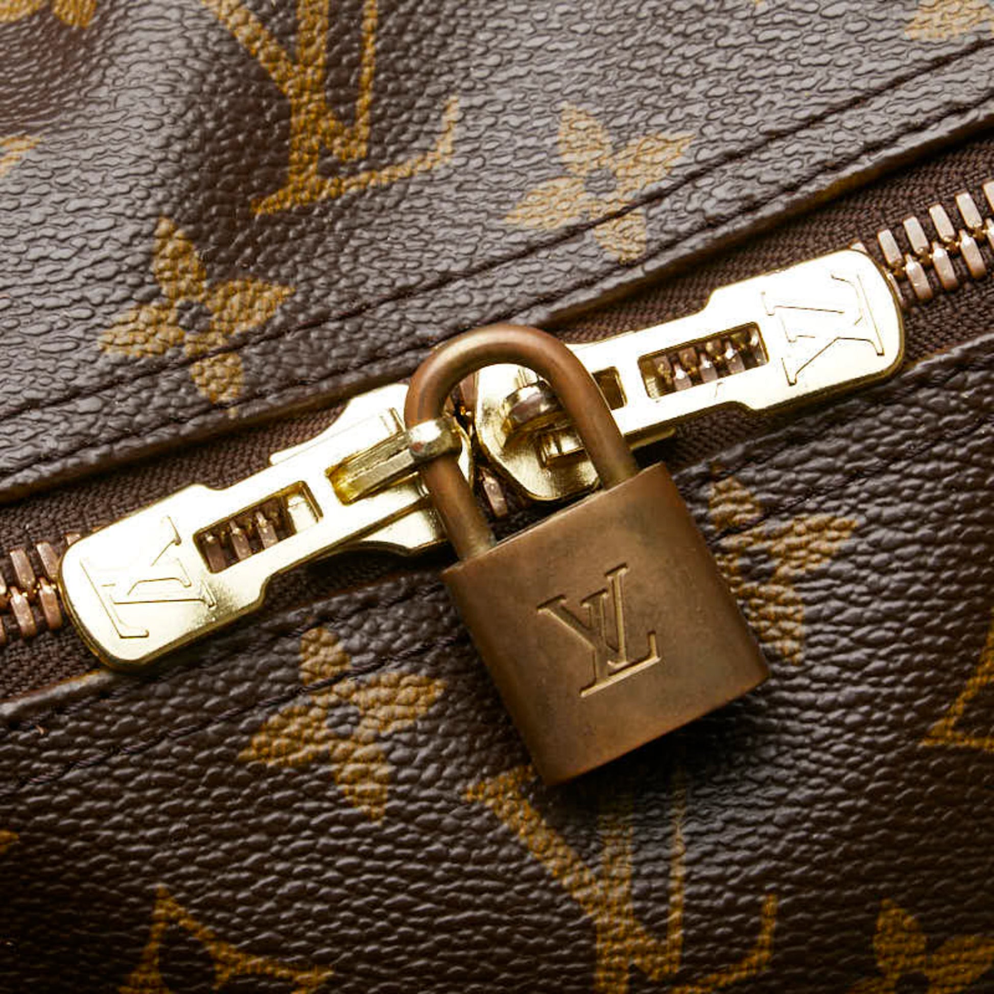 Louis Vuitton Keepall 60, Brown, Canvas, travel