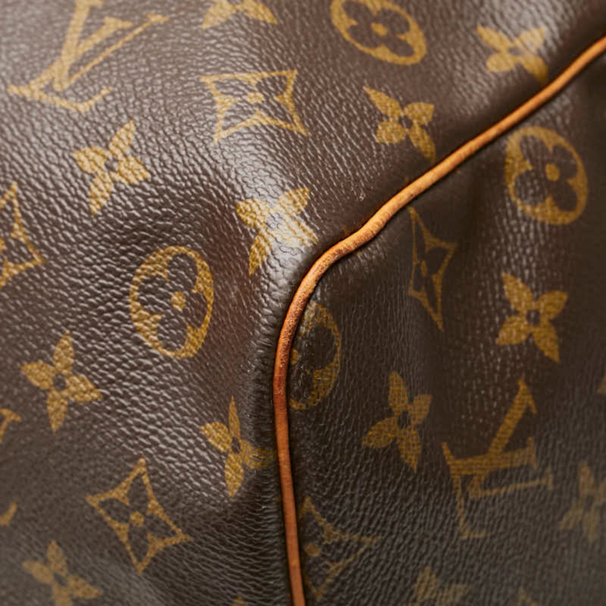 Louis Vuitton Keepall 60, Brown, Canvas, travel