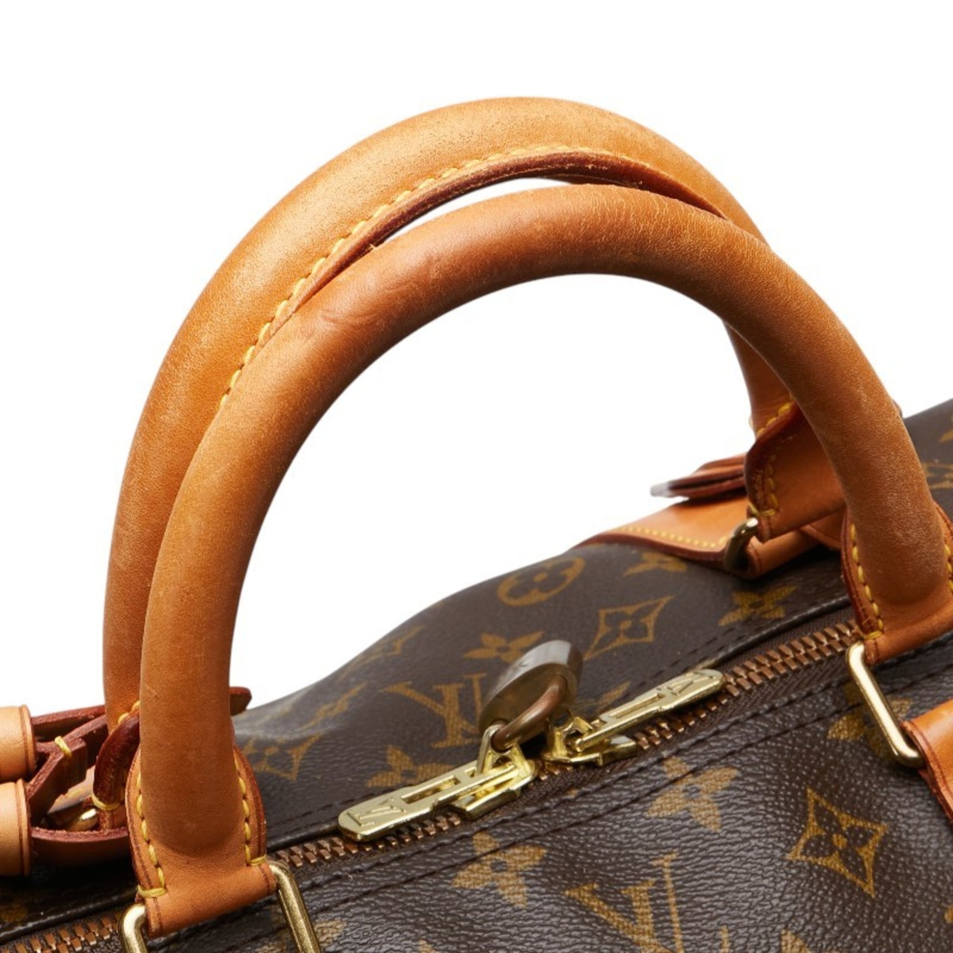 Louis Vuitton Keepall 60, Brown, Canvas, travel