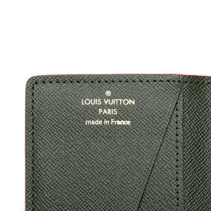 Louis Vuitton Pocket Organizer, Pink, Canvas, wallet