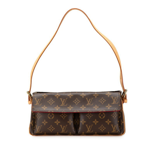Louis Vuitton Viva Cité, Brown, Canvas, shoulder
