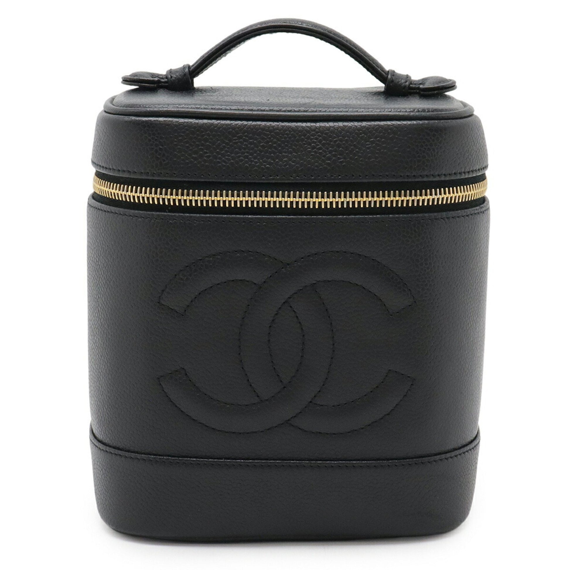Chanel Vanity, Black, Leather, clutch