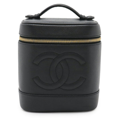 Chanel Vanity, Black, Leather, clutch