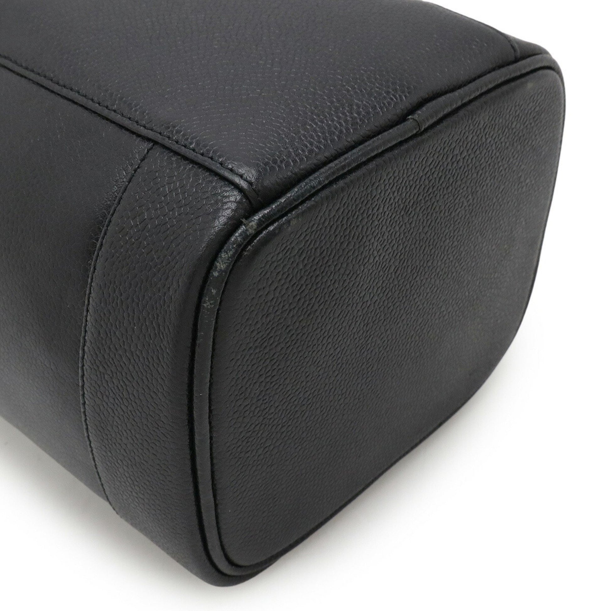 Chanel Vanity, Black, Leather, clutch