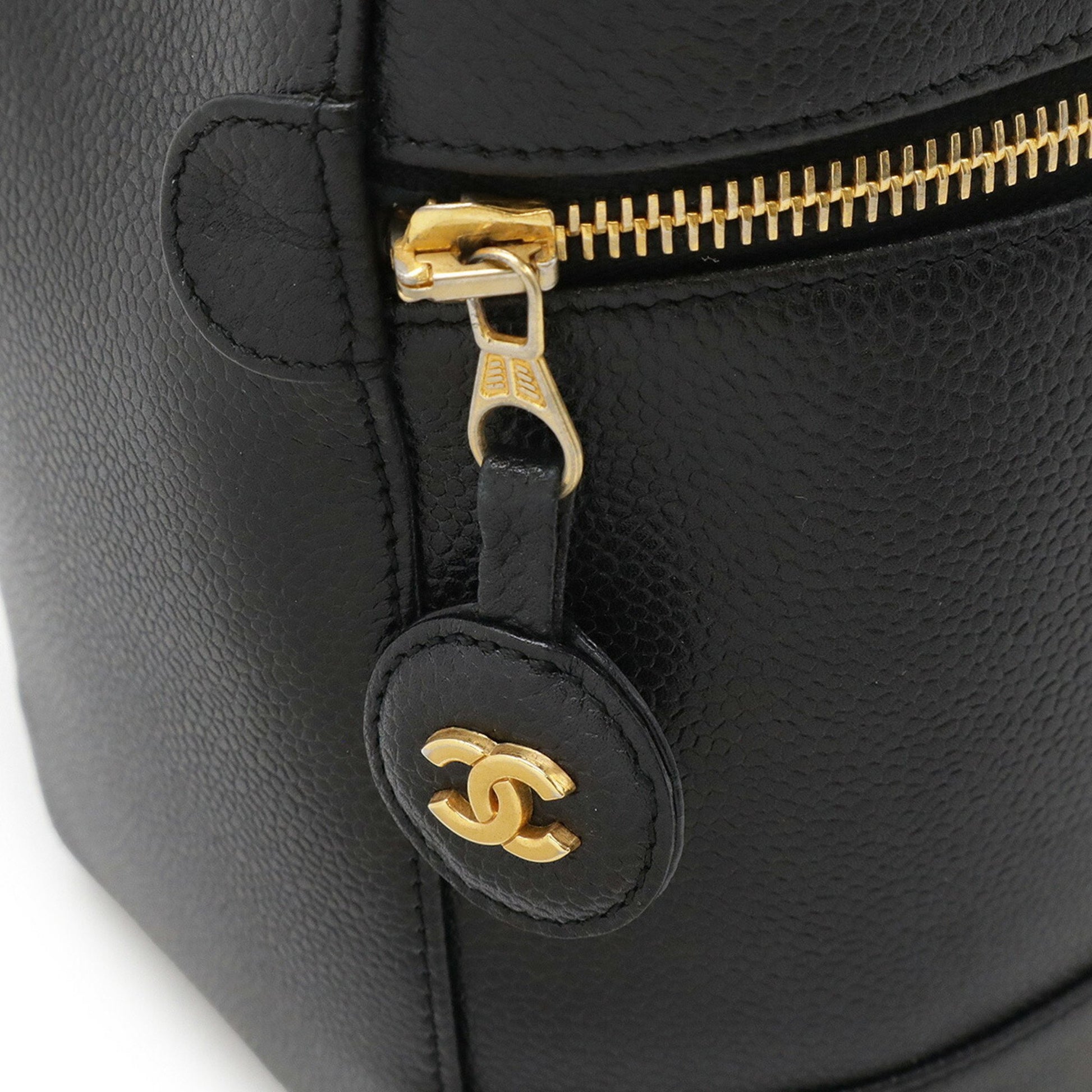 Chanel Vanity, Black, Leather, clutch