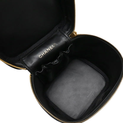 Chanel Vanity, Black, Leather, clutch