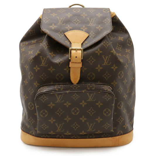 Louis Vuitton Montsouris GM, Brown, Canvas, backpack