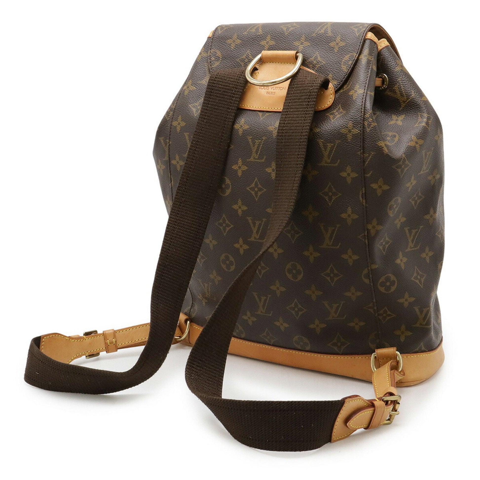 Louis Vuitton Montsouris GM, Brown, Canvas, backpack