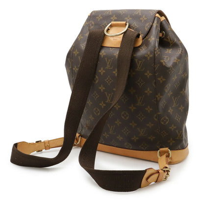 Louis Vuitton Montsouris GM, Brown, Canvas, backpack