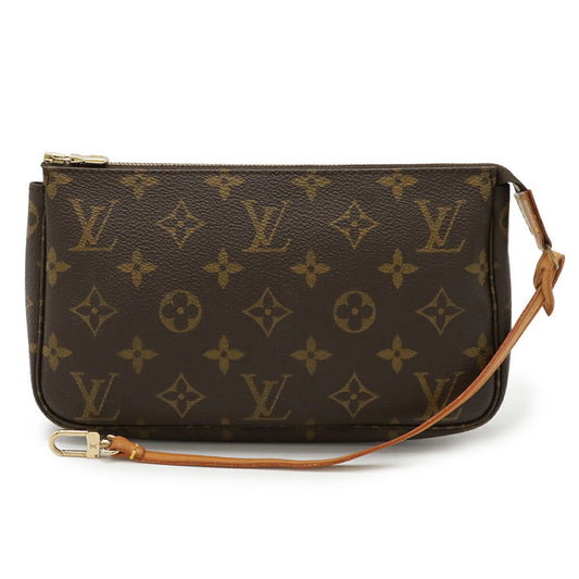 Louis Vuitton Pochette Accessoire, Brown, Canvas, clutch