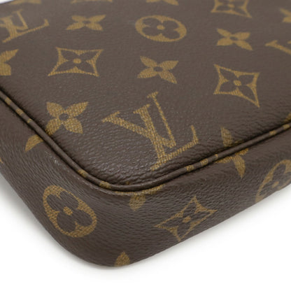 Louis Vuitton Pochette Accessoire, Brown, Canvas, clutch