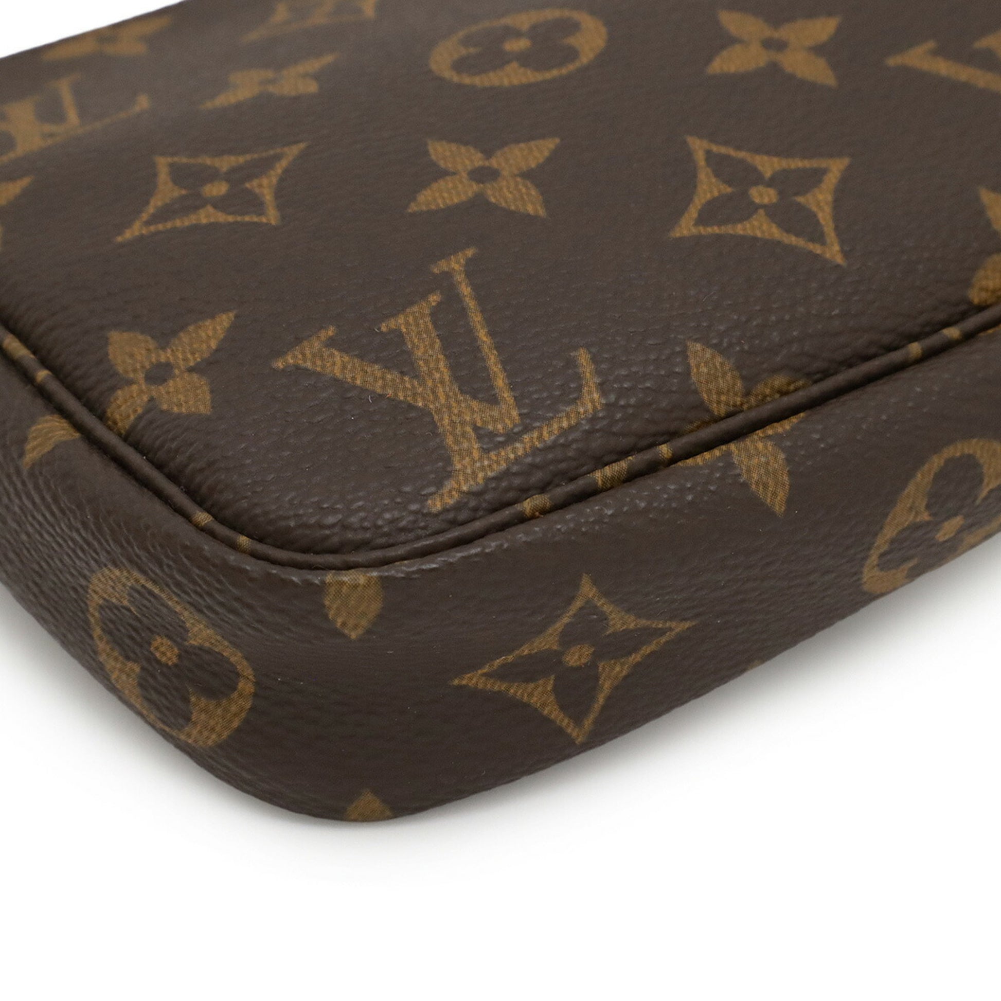 Louis Vuitton Pochette Accessoire, Brown, Canvas, clutch