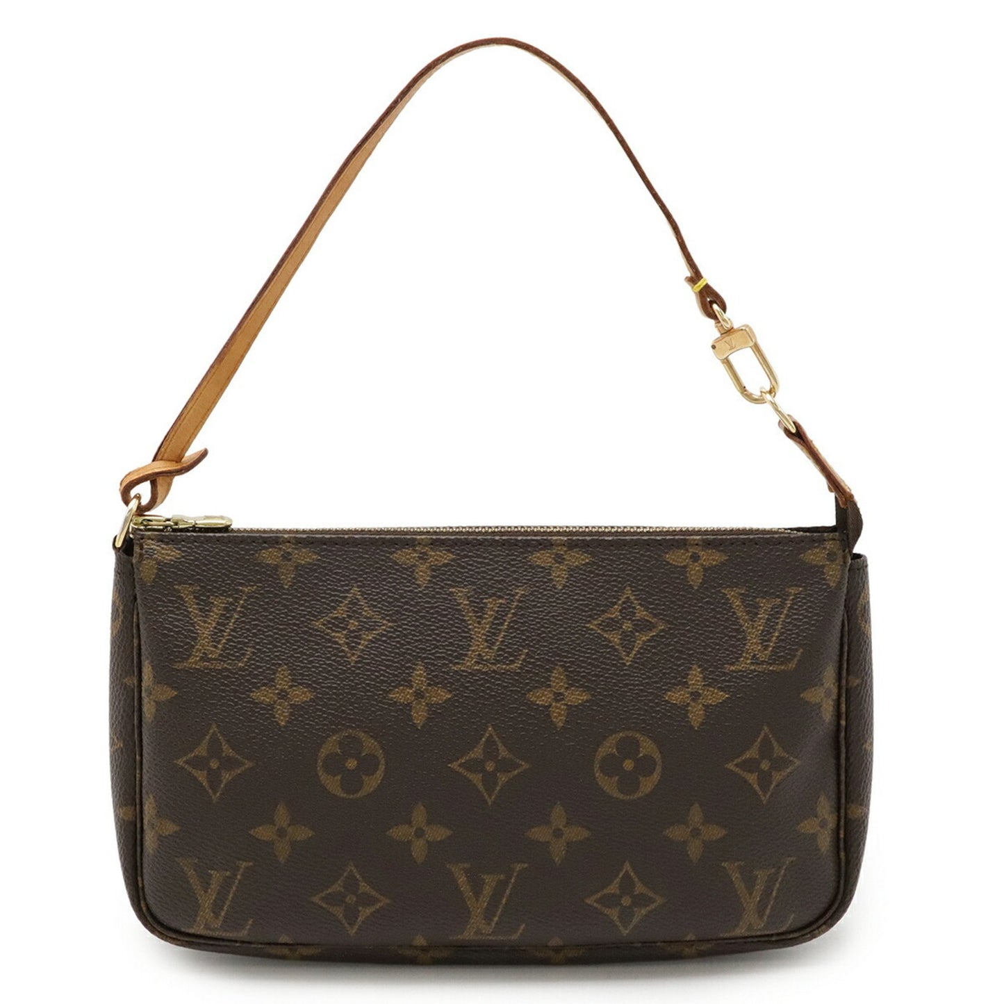 Louis Vuitton Pochette Accessoire, Brown, Canvas, clutch