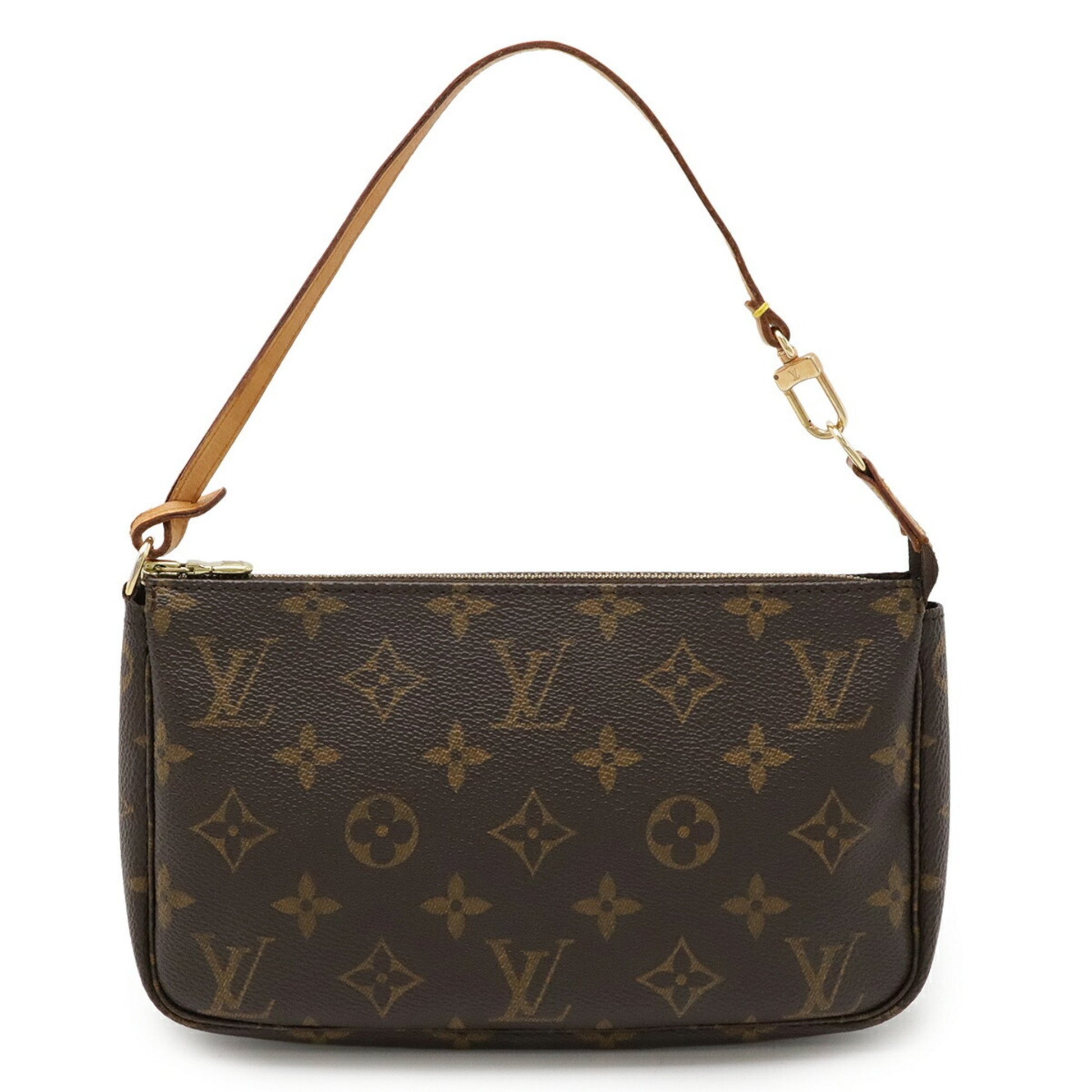 Louis Vuitton Pochette Accessoire, Brown, Canvas, clutch