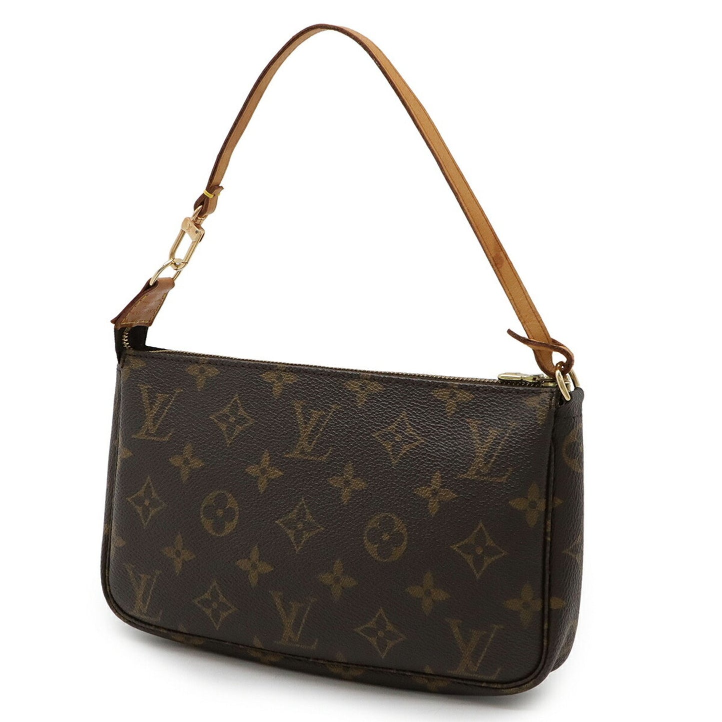 Louis Vuitton Pochette Accessoire, Brown, Canvas, clutch