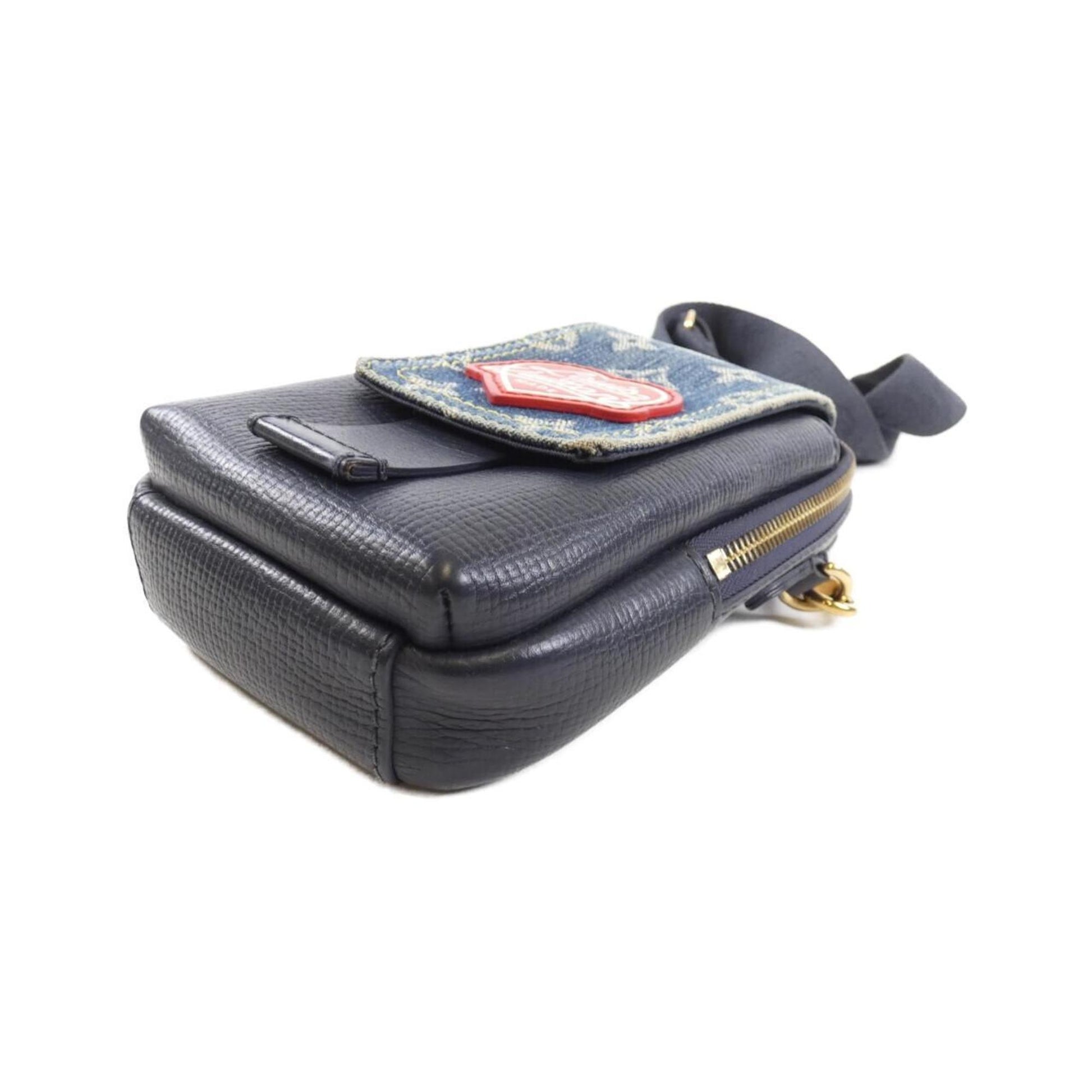 Louis Vuitton Iphone case, Navy, Leather, clutch