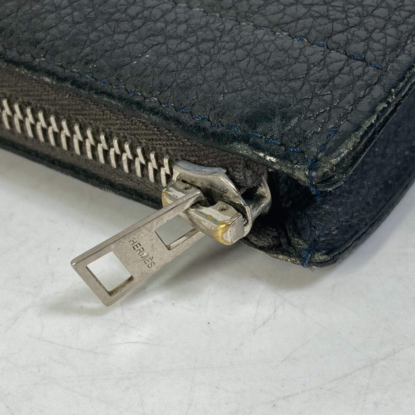Hermès Pochette, Grey, Leather, clutch