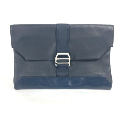 Hermès Cityslide, Navy, Leather, clutch