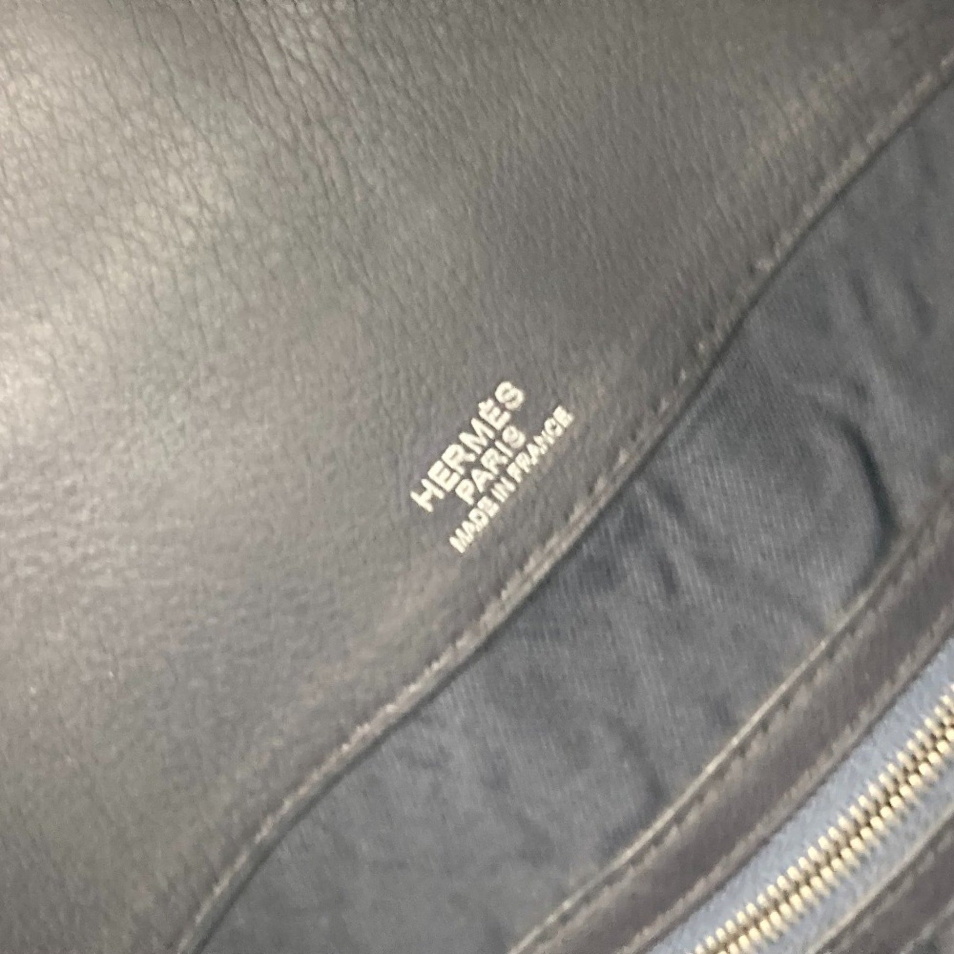 Hermès Cityslide, Navy, Leather, clutch