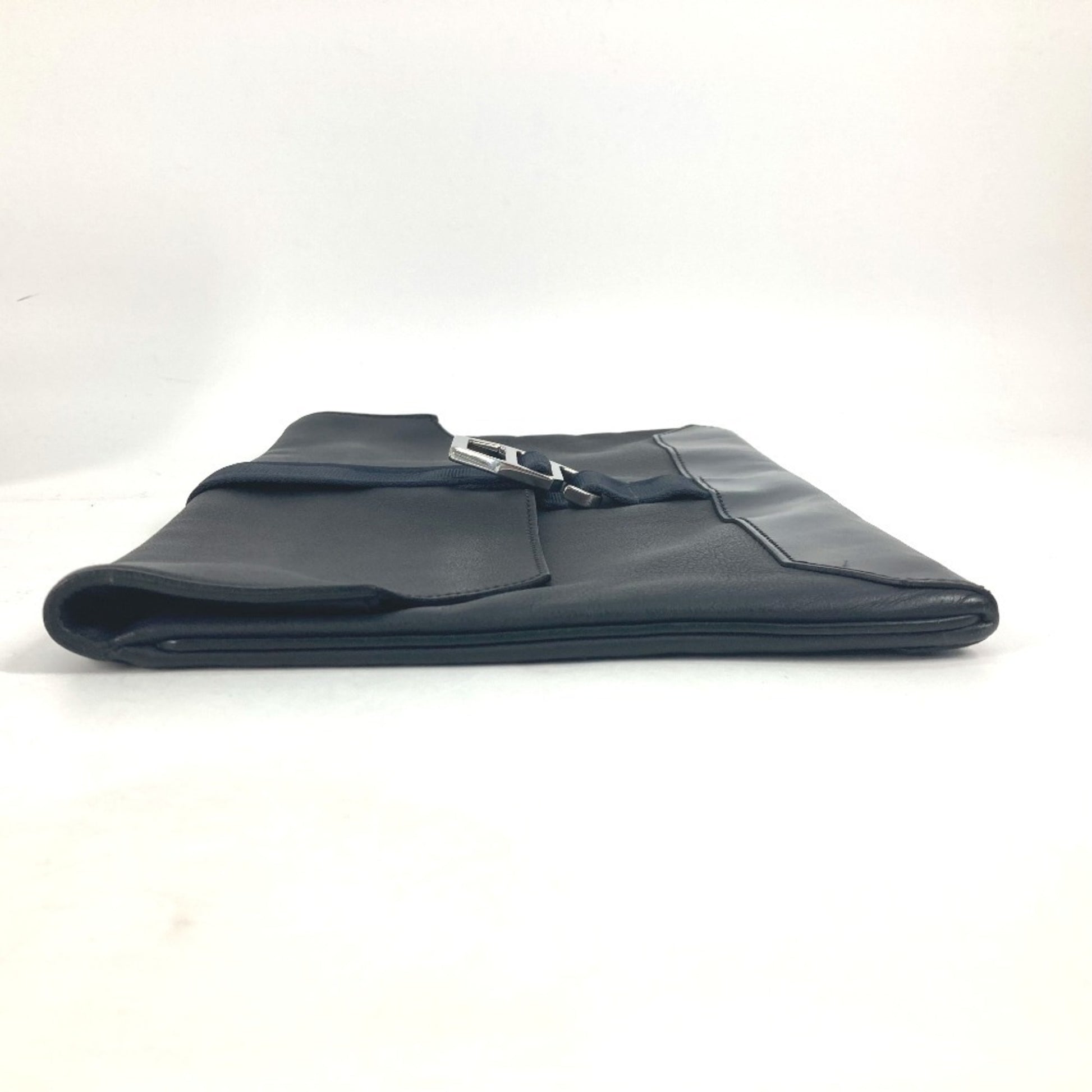Hermès Cityslide, Navy, Leather, clutch