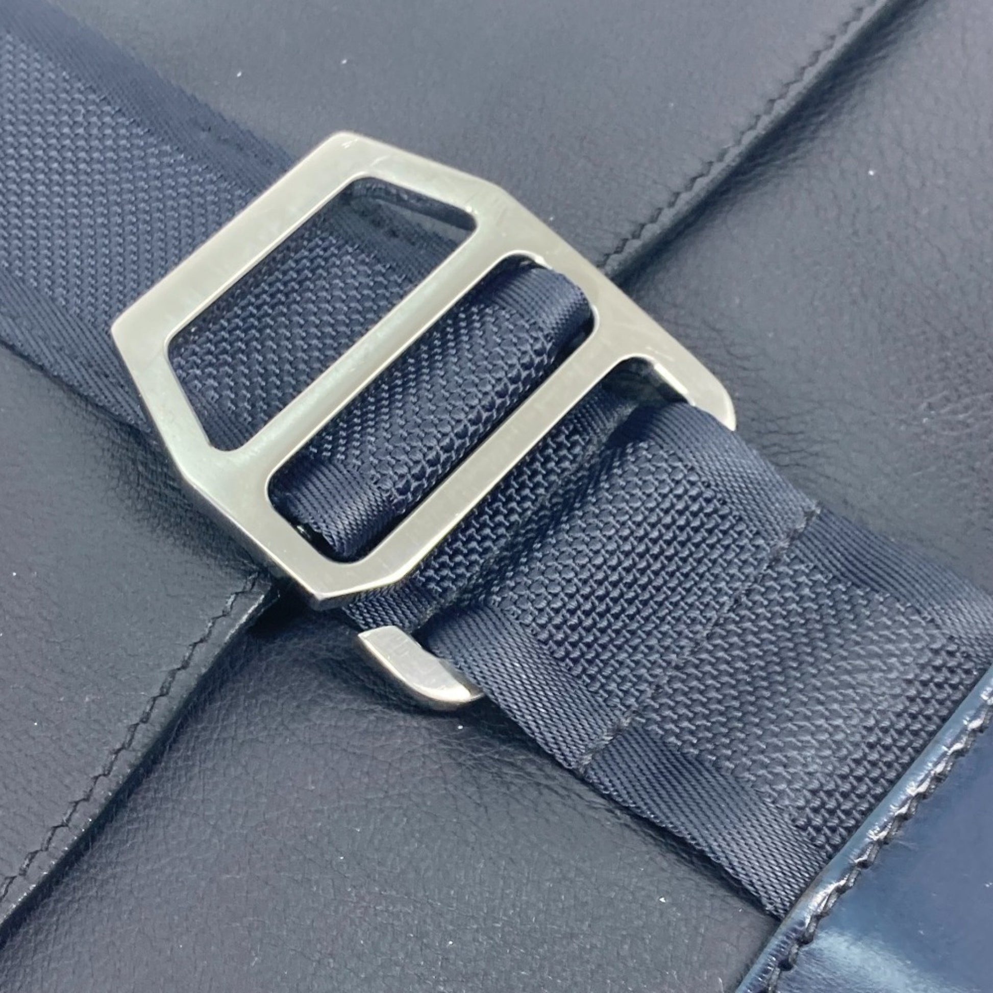 Hermès Cityslide, Navy, Leather, clutch