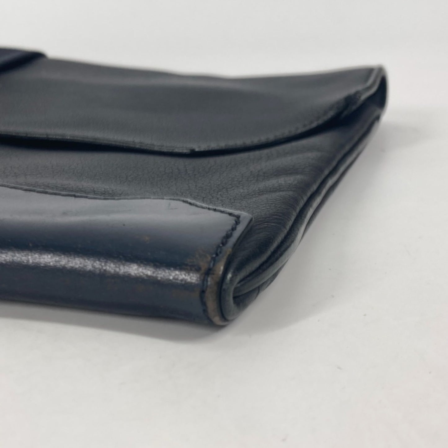 Hermès Cityslide, Navy, Leather, clutch
